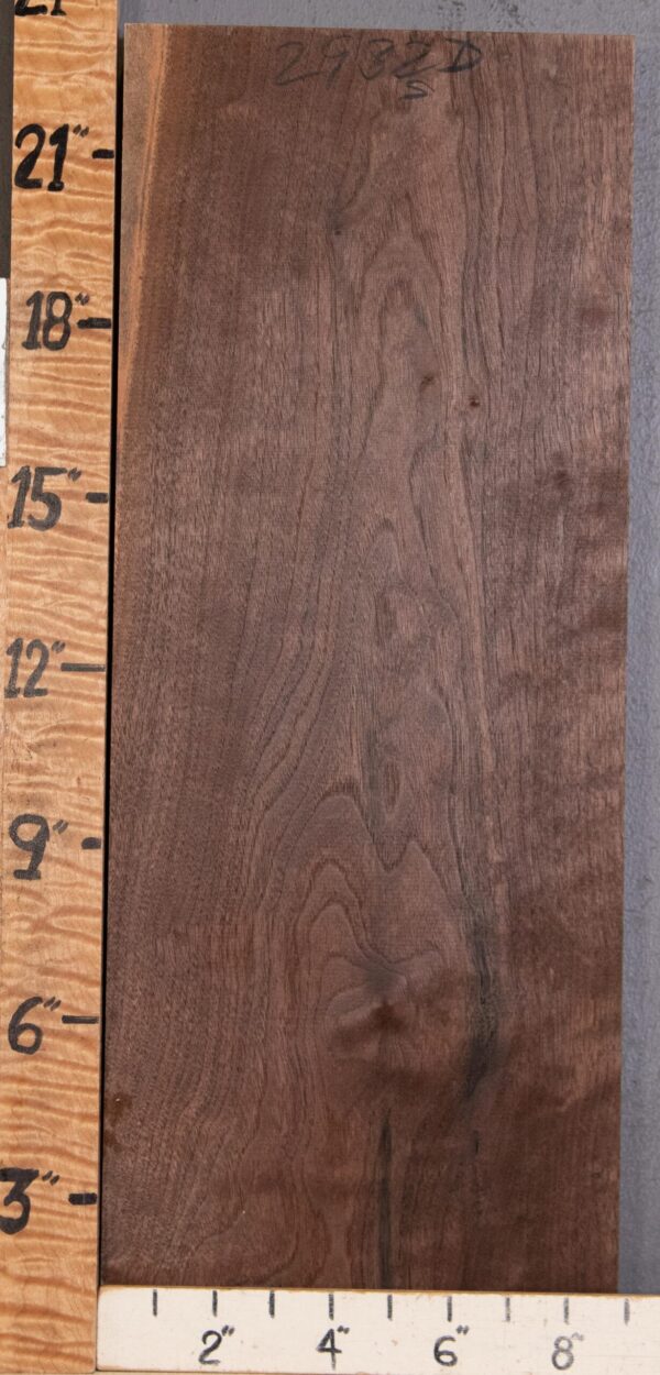 5A Block Marbled Claro Walnut Lumber 8"3/4 X 23" X 1"3/8 (NWT-2932D)