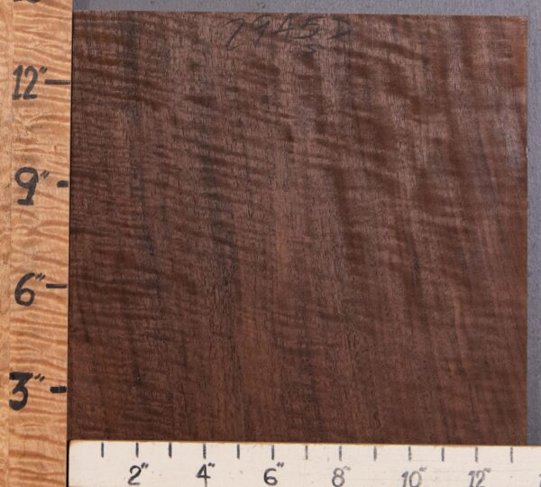 5A Block Curly Marbled Claro Walnut Vertical Grain Lumber 13"1/2 X 14" X 1"1/4 (NWT-2945D) - Image 2