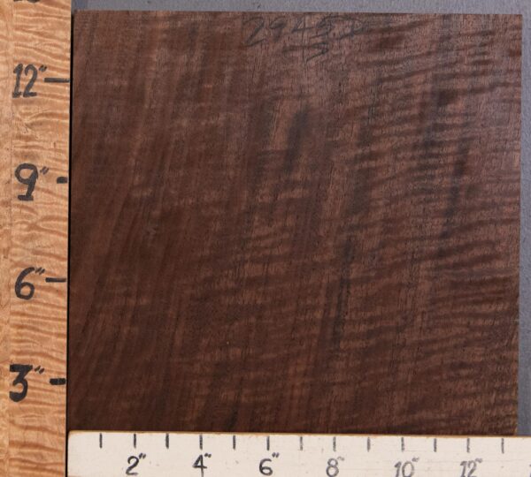 5A Block Curly Marbled Claro Walnut Vertical Grain Lumber 13"1/2 X 14" X 1"1/4 (NWT-2945D)