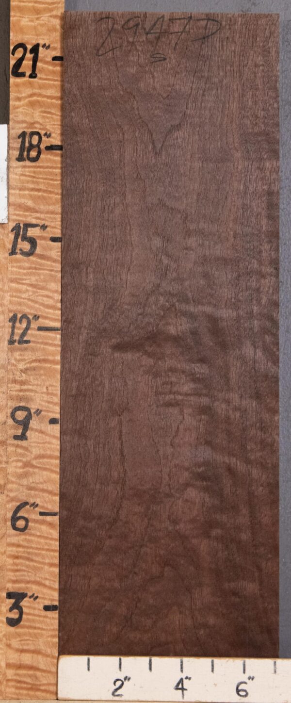 5A Block Marbled Claro Walnut Lumber 7"1/8 X 22" X 1"1/2 (NWT-2947D) - Image 2