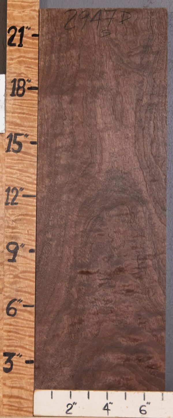 5A Block Marbled Claro Walnut Lumber 7"1/8 X 22" X 1"1/2 (NWT-2947D)