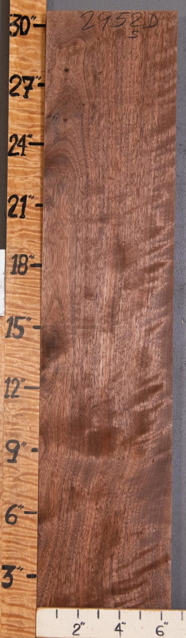 5A Block Marbled Claro Walnut Lumber 6"1/2 X 30" X 1"5/8 (NWT-2952D)