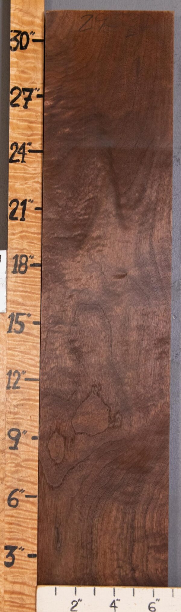 5A Block Marbled Claro Walnut Lumber 6"3/4 X 31" X 1"3/4 (NWT-2953D) - Image 2