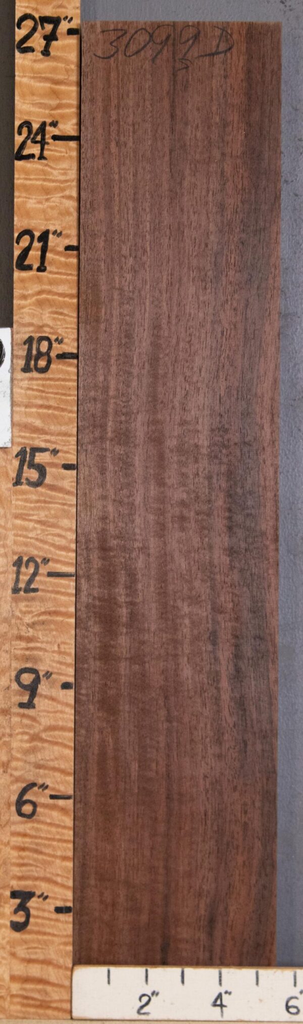 5A Block Curly Marbled Claro Walnut Vertical Grain Lumber 5"1/2 X 27" X 1"3/4 (NWT-3099D)