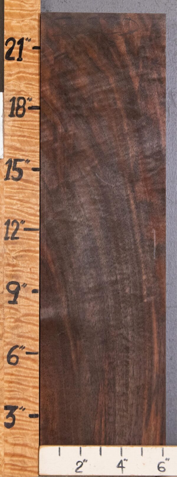 5A Block Marbled Claro Walnut Lumber 6"1/8 X 22" X 1"3/4 (NWT-3122D)