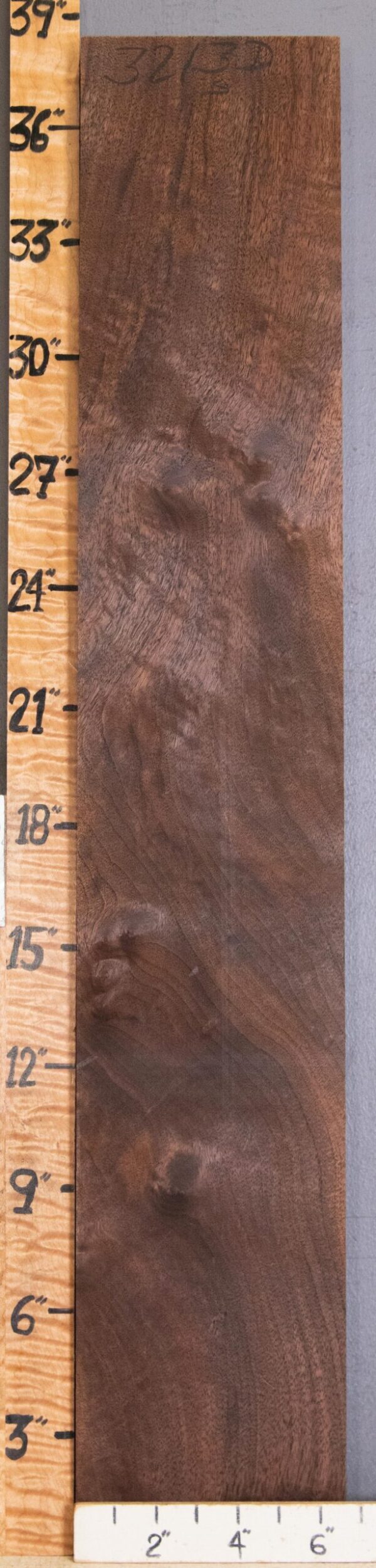 5A Marbled Claro Walnut Lumber 6"5/8 X 38" X 1"5/8 (NWT-3213D) - Image 2