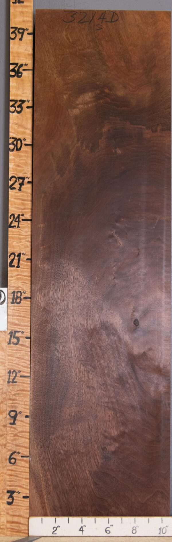 5A Marbled Claro Walnut Lumber 10"5/8 X 40" X 1"1/2 (NWT-3214D) - Image 2