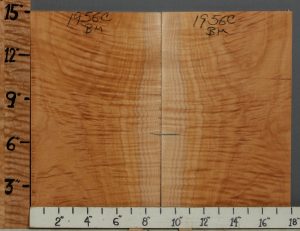5A Curly Maple Bookmatch 17"3/4 X 14" X 3/8 (NWT-1956C)
