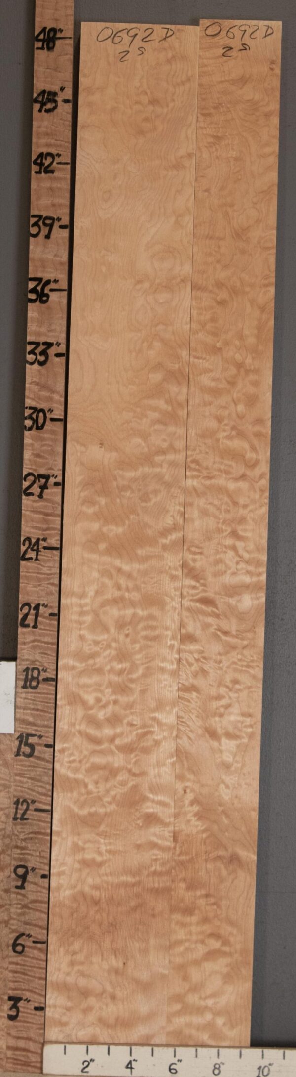 5A Quilted Maple 2 Board Set 9"3/8 X 48" X 4/4" (NWT-0692D) - Image 2