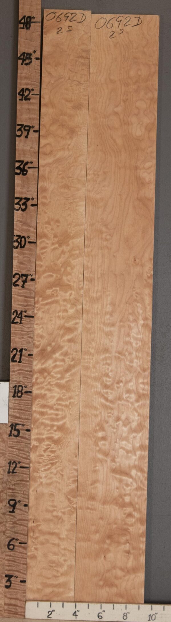 5A Quilted Maple 2 Board Set 9"3/8 X 48" X 4/4" (NWT-0692D)