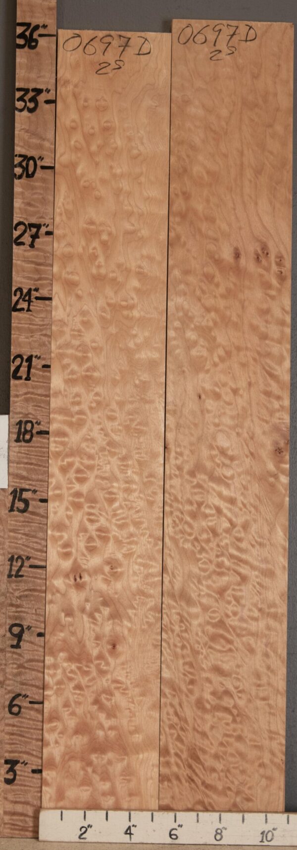 5A Quilted Maple 2 Board Set 10"3/4 X 36" X 4/4" (NWT-0697D) - Image 2