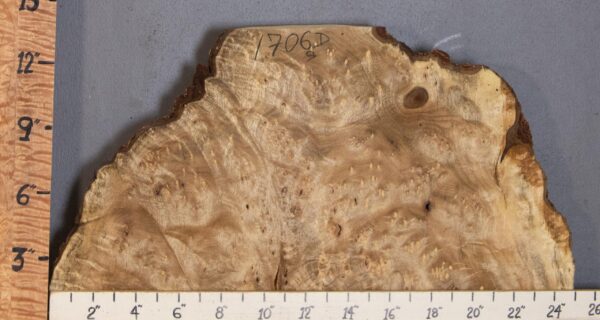 5A Block Burl Myrtlewood with Live Edge Lumber 24" X 13" X 1"5/8 (NWT-1706D) - Image 2