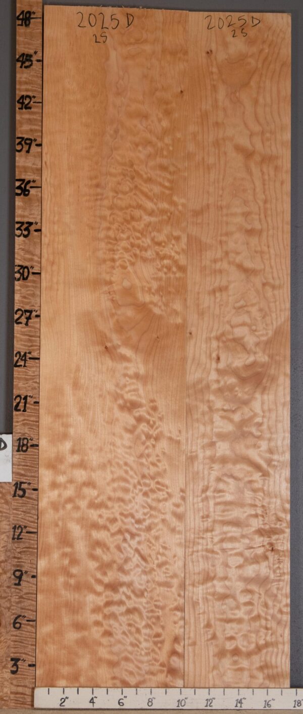 4A Quilted Maple 2 Board Set Lumber 17"1/2 X 48" X 4/4" (NWT-2025D) - Image 2