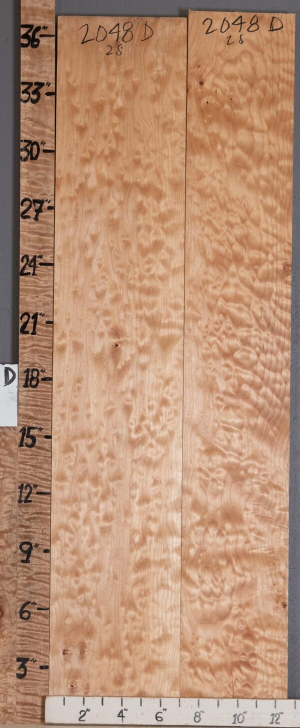 5A Quilted Maple 2 Board Set Lumber 12"1/4 X 37" X 4/4" (NWT-2048D) - Image 2