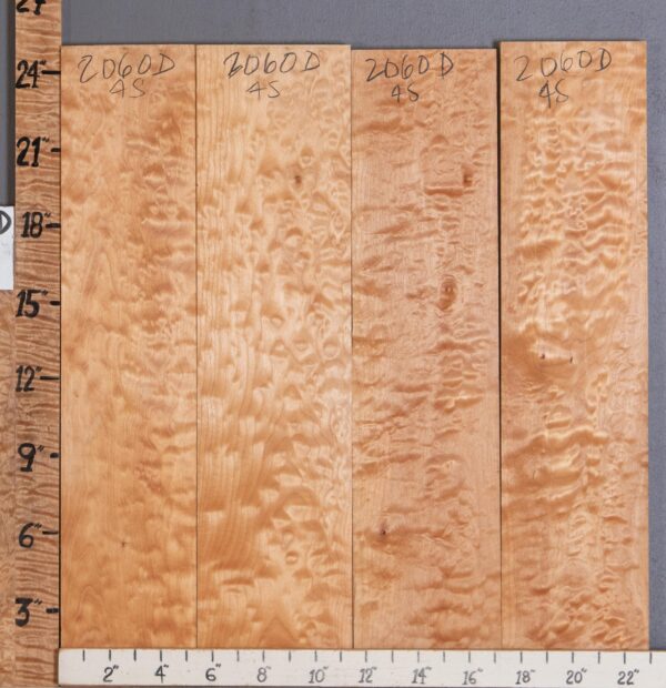 5A Quilted Maple 4 Board Set Lumber 22"7/8 X 25" X 4/4" (NWT-2060D) - Image 2