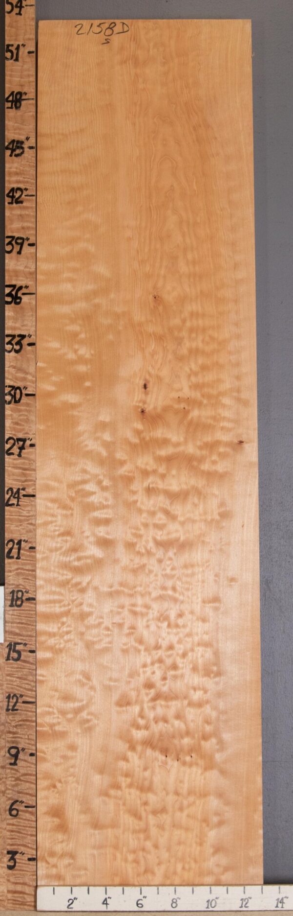 5A Quilted Maple Lumber 13" X 53" X 8/4" (NWT-2158D) - Image 2