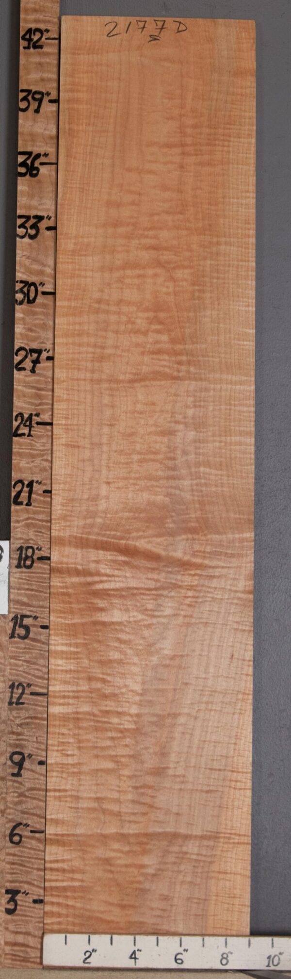 5A Curly Maple Lumber 9" X 42" X 1"1/8 (NWT-2177D)