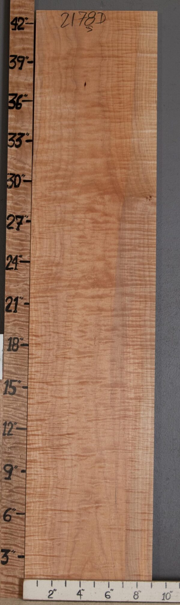 5A Curly Maple Lumber 9" X 43" X 1"1/8 (NWT-2178D) - Image 2