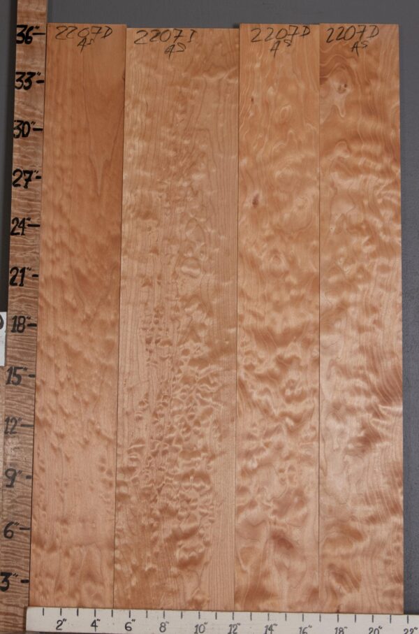 4A Quilted Maple 4 Board Set Lumber 21"3/4 X 36" X 4/4" (NWT-2207D) - Image 2