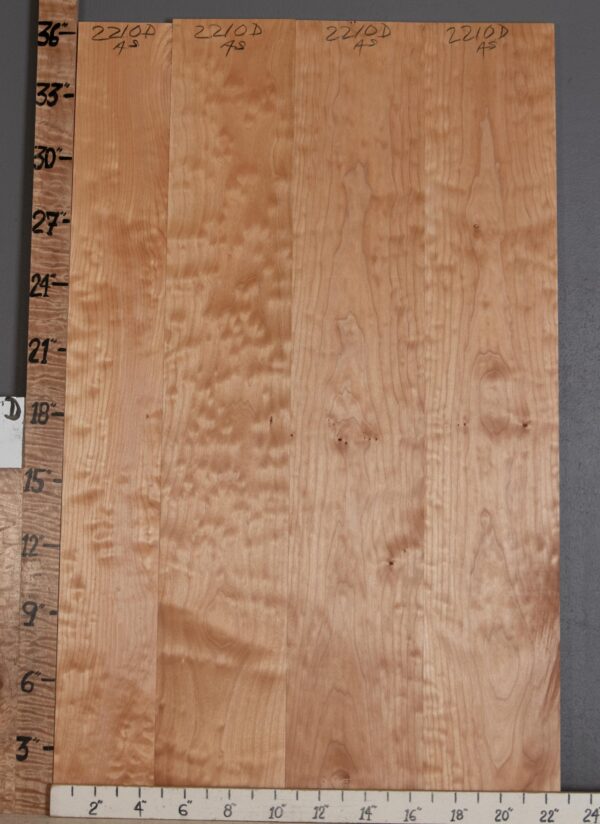 4A Quilted Maple 4 Board Set Lumber 22"1/2 X 36" X 4/4" (NWT-2210D) - Image 2