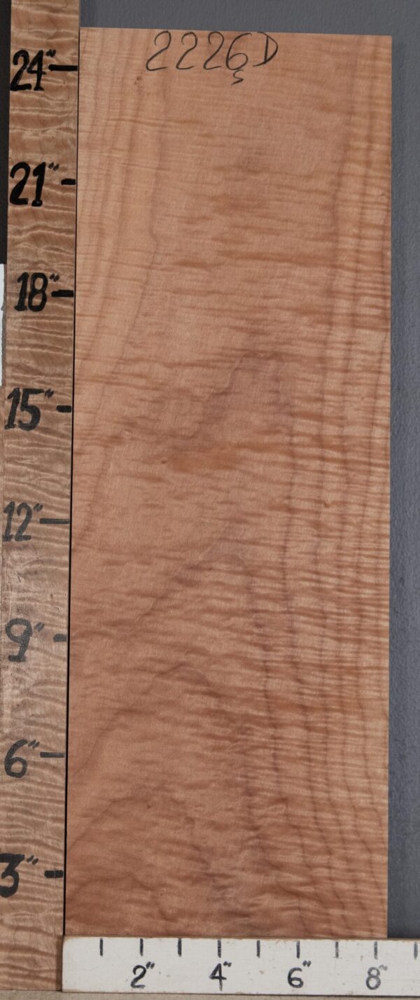 Musical Billet Curly Maple Lumber 8"1/4 X 25" X 1"1/4 (NWT-2226D) - Image 2