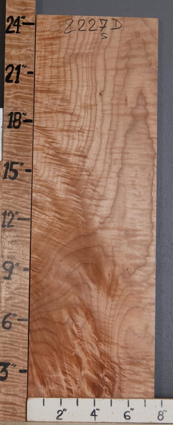 Musical Billet Curly Maple Lumber 7"1/2 X 24" X 1"1/8 (NWT-2227D)