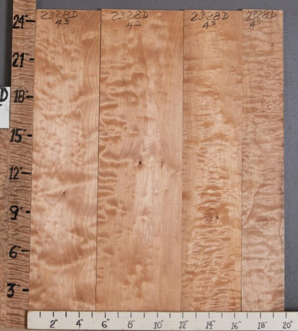 5A Quilted Maple 4 Board Set Lumber 19"3/4 X 24" X 4/4" (NWT-2328D) - Image 2