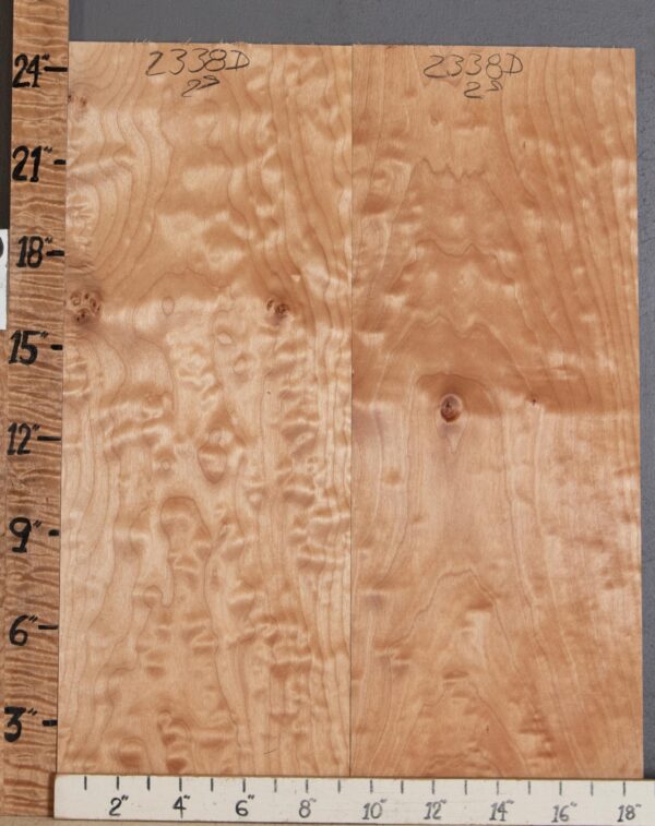 5A Quilted Maple 2 Board Set Lumber 18"1/2 X 25" X 4/4" (NWT-2338D)