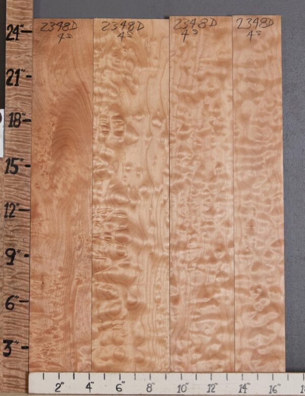 5A Quilted Maple 4 Board Set Lumber 16"7/8 X 24" X 4/4" (NWT-2348D) - Image 2