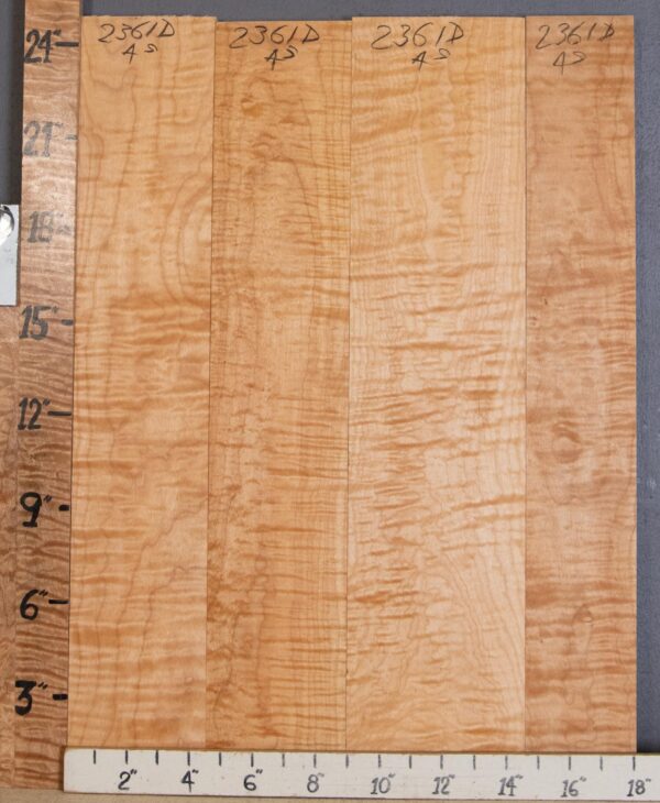 5A Curly Maple 4 Board Set Lumber 18" X 24" X 4/4" (NWT-2361D) - Image 2