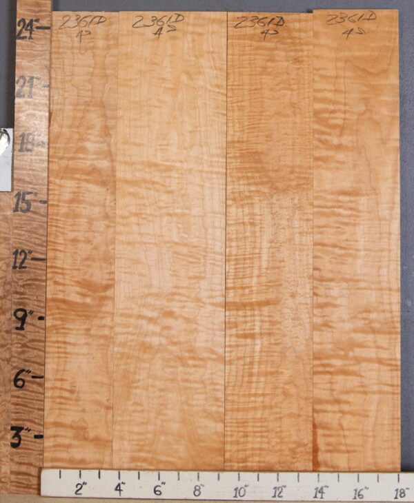 5A Curly Maple 4 Board Set Lumber 18" X 24" X 4/4" (NWT-2361D)