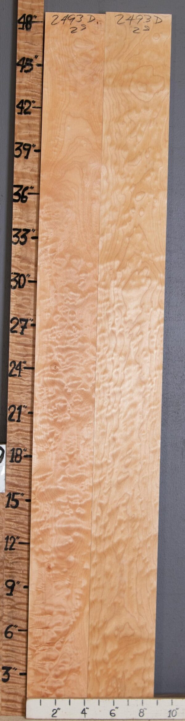 5A Quilted Maple 2 Board Set Lumber 8"3/4 X 48" X 5/4" (NWT-2493D)