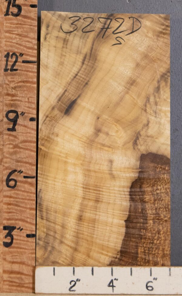 5A Block Burl Curly Myrtlewood Lumber 6"3/4 X 14" X 2"1/8 (NWT-3272D)