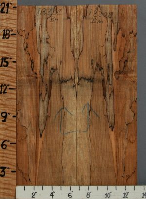 5A Spalted Curly Maple Bookmatch 13"1/4 X 21" X 1/2 (NWT-1830C)