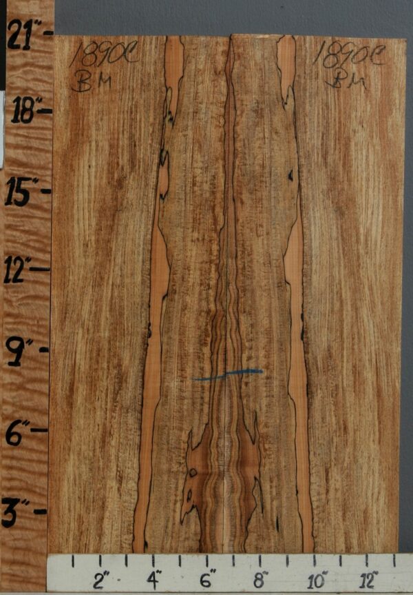 5A Spalted Curly Maple Bookmatch 13" X 20" X 1/2 (NWT-1890C)