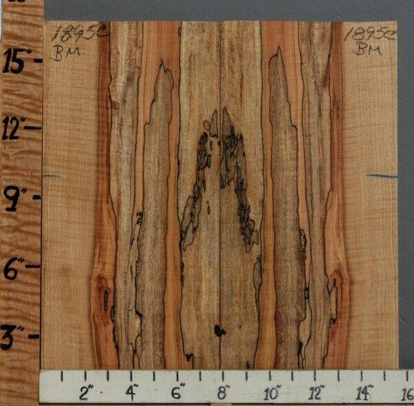 5A Spalted Curly Maple Bookmatch 15"1/2 X 16" X 1/2 (NWT-1895C)