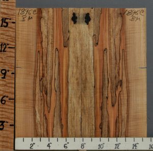 5A Spalted Curly Maple Bookmatch 15"1/2 X 16" X 1/2 (NWT-1896C)