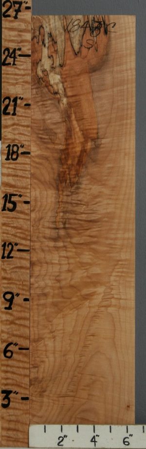 5A Spalted Curly Maple Lumber 6"3/8 X 26" X 1/2 (NWT-1848C)