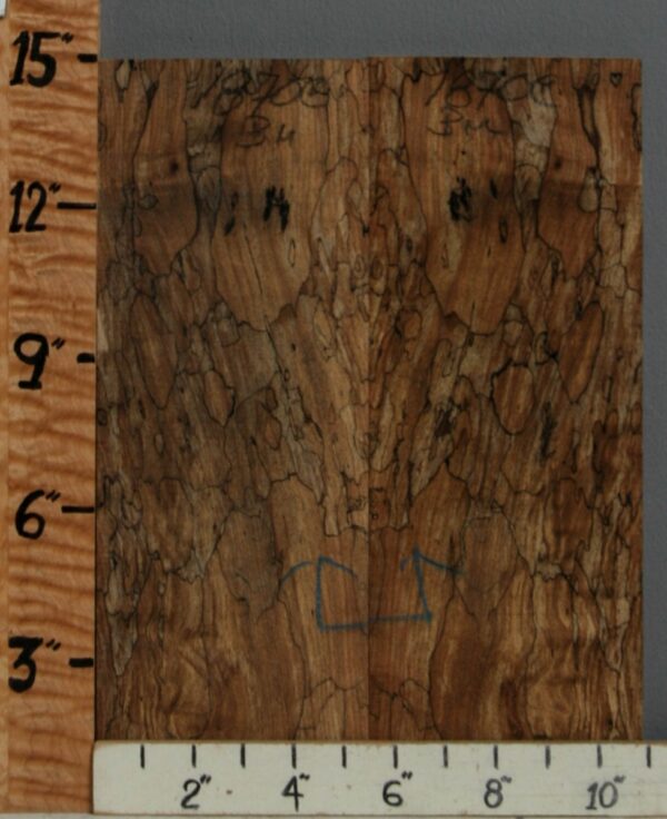 5A Spalted Maple Bookmatch 10"3/4 X 14" X 1/2 (NWT-1870C)