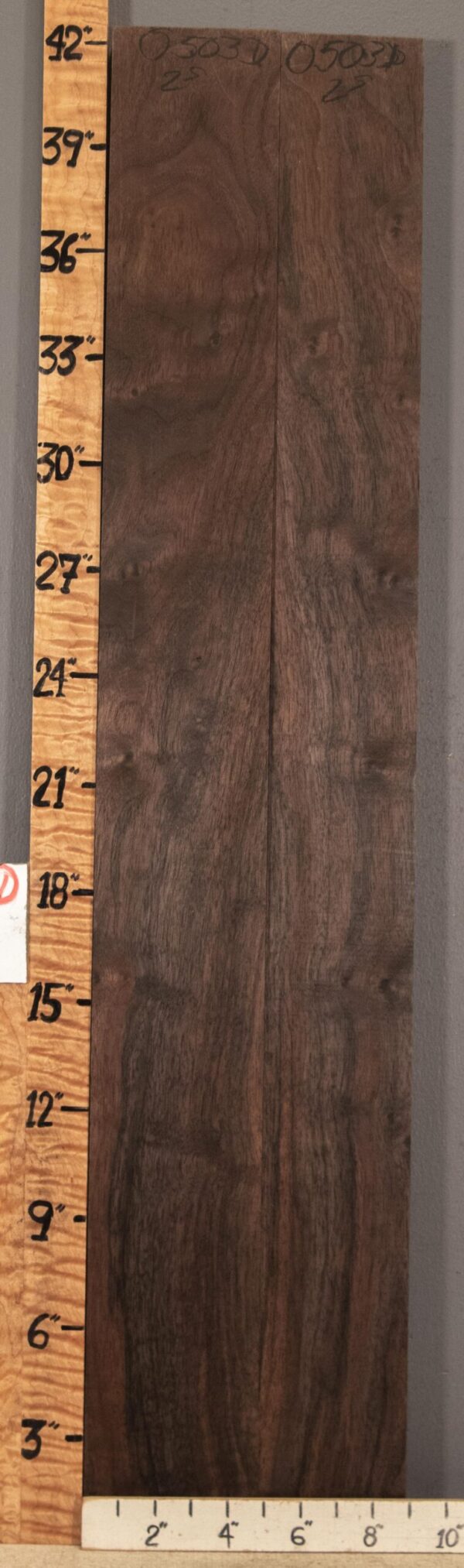 5A Marbled Claro Walnut 2 Board Set 8"3/4 X 42" X 5/4" (NWT-0503D)