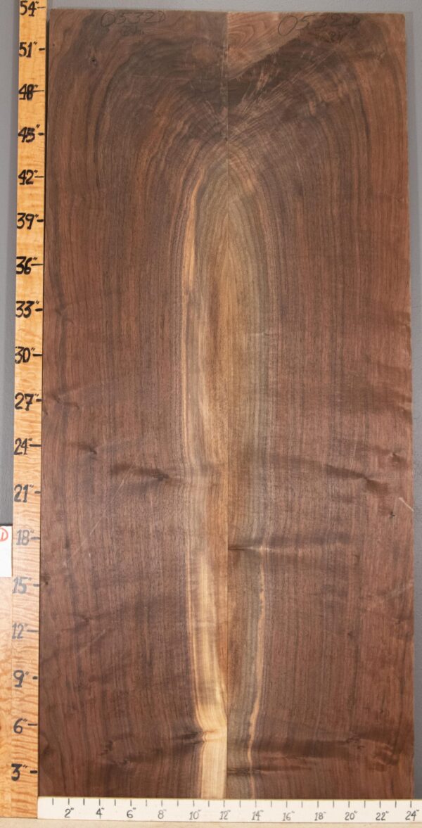 5A Marbled Claro Walnut Bookmatch 24"1/4 X 53" X 4/4" (NWT-0532D) - Image 2