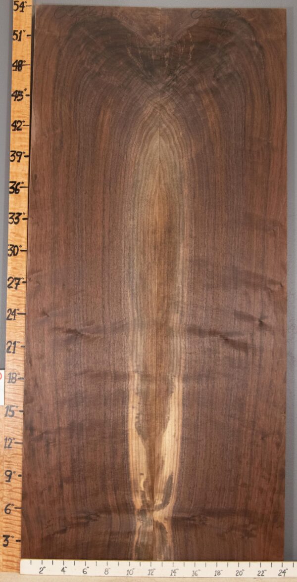 5A Marbled Claro Walnut Bookmatch 24"1/4 X 53" X 4/4" (NWT-0532D)