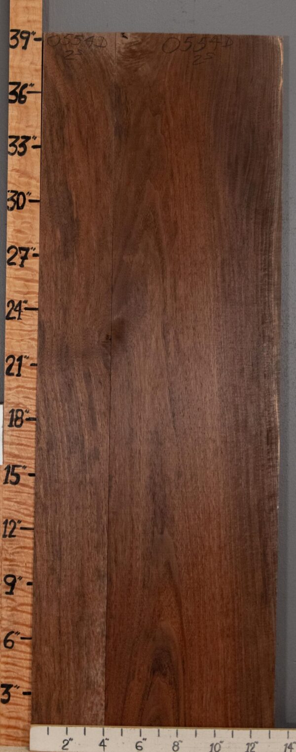 5A Marbled Claro Walnut 2 Board Set 13"1/8 X 39" X 4/4" (NWT-0554D) - Image 2