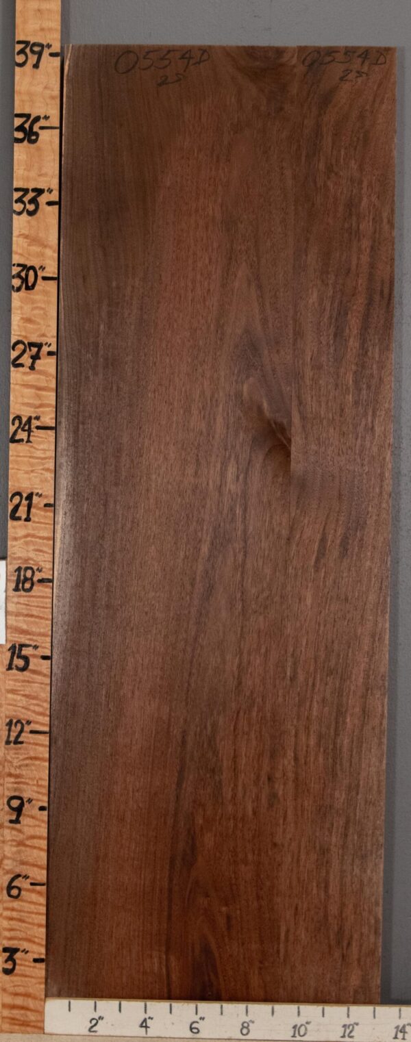 5A Marbled Claro Walnut 2 Board Set 13"1/8 X 39" X 4/4" (NWT-0554D)