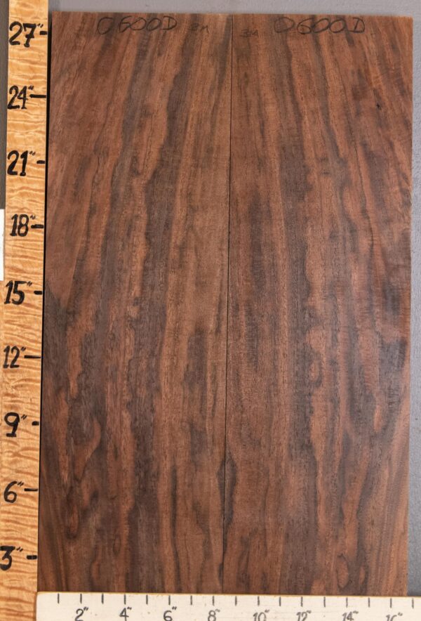 5A Marbled Claro Walnut Bookmatch 16"3/4 X 27" X 4/4" (NWT-0600D)