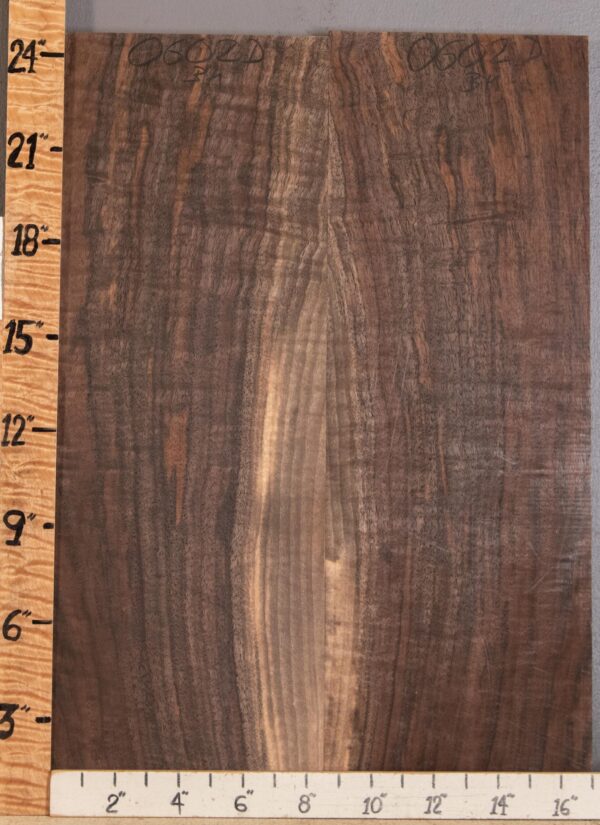 5A Marbled Claro Walnut Bookmatch 17" X 25" X 4/4" (NWT-0602D) - Image 2