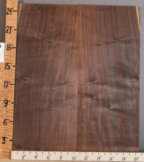 5A Marbled Claro Walnut Bookmatch 20"1/2 X 25" X 4/4" (NWT-0611D)