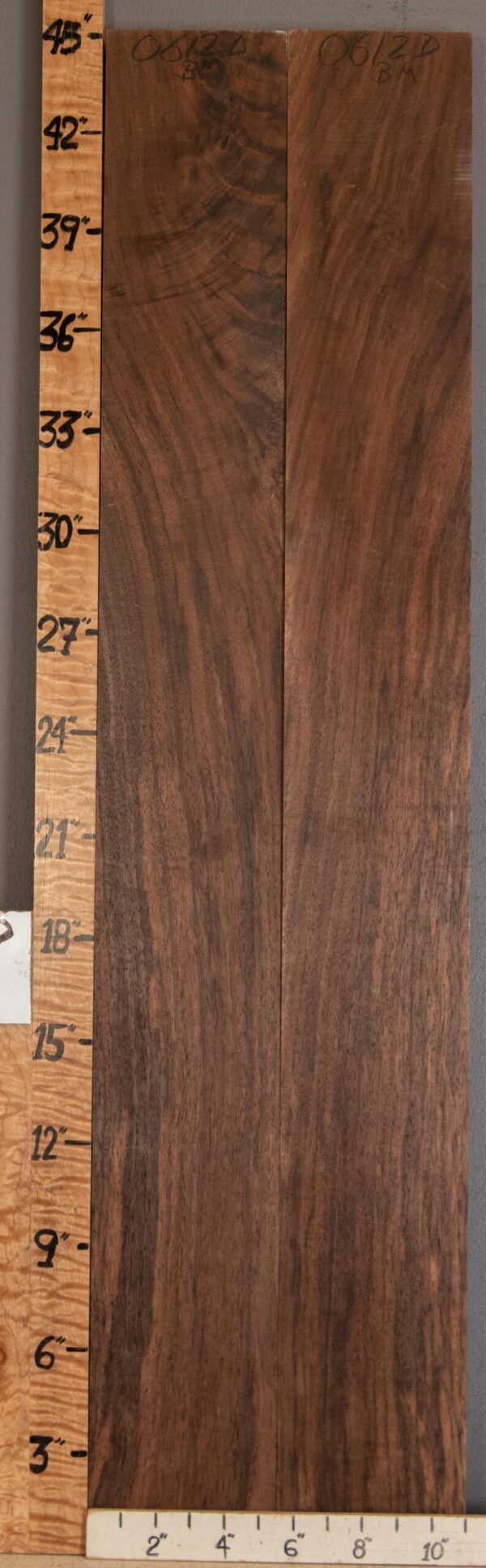 5A Marbled Claro Walnut Bookmatch 11" X 45" X 5/4" (NWT-0612D) - Image 2