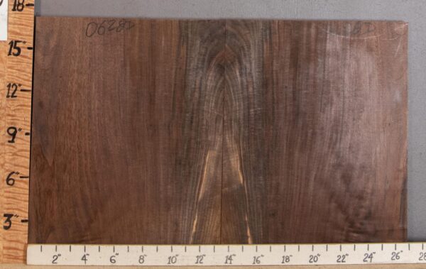 5A Curly Marbled Claro Walnut Bookmatch 27" X 17" X 4/4" (NWT-0628D)