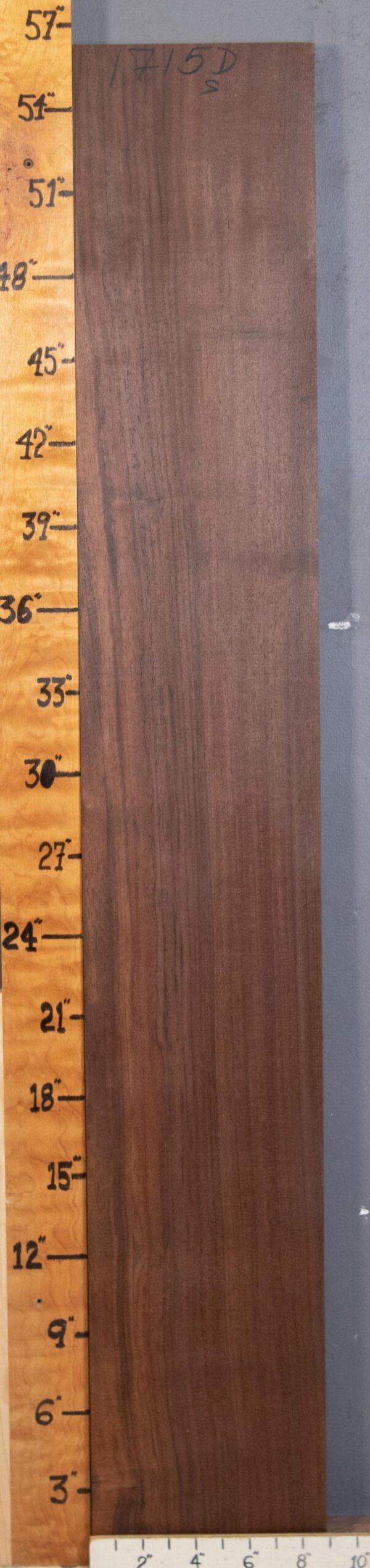 5A Marbled Claro Walnut Vertical Grain Lumber 8"3/4 X 56" X 1"3/4 (NWT-1715D)